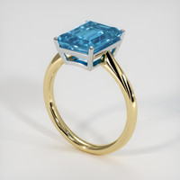 4.21 Ct. Gemstone Ring, 14K White & Yellow 2