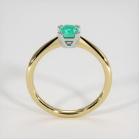 0.58 Ct. Emerald Ring, 18K White & Yellow 3