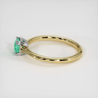 0.58 Ct. Emerald Ring, 18K White & Yellow 4