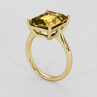 5.24 Ct. Orangish Yellow Citrine Ring, 10K Yellow Gold 2