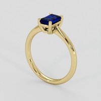 0.98 Ct. Blue Sapphire Ring, 10K Yellow Gold 2