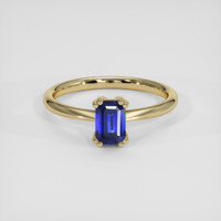 0.73 Ct. Blue Sapphire Ring, 10K Yellow Gold 1