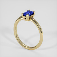 0.73 Ct. Blue Sapphire Ring, 10K Yellow Gold 2