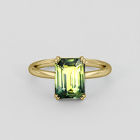 3.02 Ct. Bi Color Sapphire Ring, 10K Yellow Gold 1