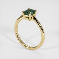 0.83 Ct. Green Sapphire Ring, 10K Yellow Gold 2