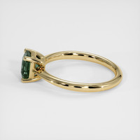0.83 Ct. Green Sapphire Ring, 10K Yellow Gold 4