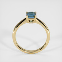 1.07 Ct. Greenish Blue Sapphire Ring, 10K Yellow Gold 3
