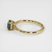 1.07 Ct. Greenish Blue Sapphire Ring, 10K Yellow Gold 4