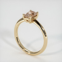 1.30 Ct. Peach Sapphire Ring, 10K Yellow Gold 2
