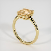 4.20 Ct. Peach Sapphire Ring, 10K Yellow Gold 2