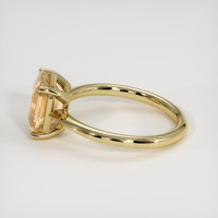 4.20 Ct. Peach Sapphire Ring, 10K Yellow Gold 4