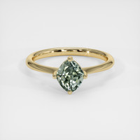 1.22 Ct. Green Sapphire Ring, 10K Yellow Gold 1