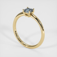 0.48 Ct. Greenish Blue Sapphire Ring, 14K Yellow Gold 2