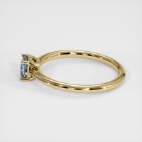 0.48 Ct. Greenish Blue Sapphire Ring, 14K Yellow Gold 4