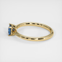 0.49 Ct. Blue Sapphire Ring, 14K Yellow Gold 4