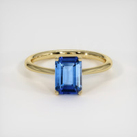 1.08 Ct. Blue Sapphire Ring, 14K Yellow Gold 1