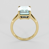 5.80 Ct. Greenish Blue Aquamarine Ring, 14K Yellow Gold 3