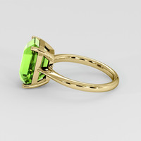 6.45 Ct. Green Peridot Ring, 14K Yellow Gold 4