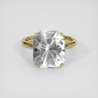 6.04 Ct. White Goshenite Ring, 14K Yellow Gold 1