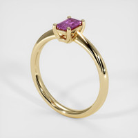 0.54 Ct. Pink Sapphire Ring, 14K Yellow Gold 2