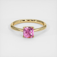 1.51 Ct. Pink Sapphire Ring, 14K Yellow Gold 1