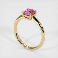 1.51 Ct. Pink Sapphire Ring, 14K Yellow Gold 2