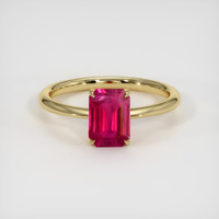 0.98 Ct. Ruby Ring, 14K Yellow Gold 1