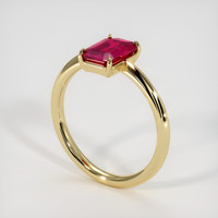 0.98 Ct. Ruby Ring, 14K Yellow Gold 2