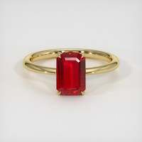 1.20 Ct. Ruby Ring, 14K Yellow Gold 1