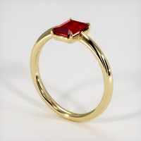 0.95 Ct. Ruby Ring, 14K Yellow Gold 2