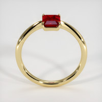 0.95 Ct. Ruby Ring, 14K Yellow Gold 3