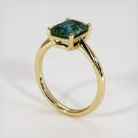3.05 Ct. Bluish Green Sapphire Ring, 14K Yellow Gold 2