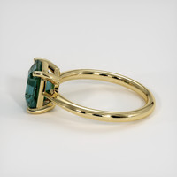 3.05 Ct. Bluish Green Sapphire Ring, 14K Yellow Gold 4
