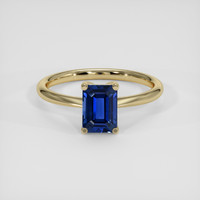 1.30 Ct. Blue Sapphire Ring, 14K Yellow Gold 1