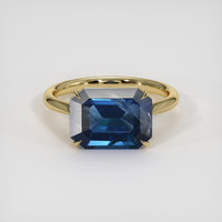 4.27 Ct. Blue Sapphire Ring, 14K Yellow Gold 1