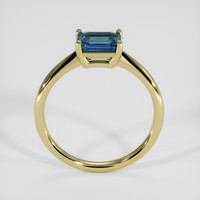 1.56 Ct. Greenish Blue Sapphire Ring, 14K Yellow Gold 3