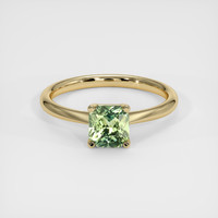 1.18 Ct. Green Sapphire Ring, 14K Yellow Gold 1