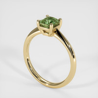 1.18 Ct. Green Sapphire Ring, 14K Yellow Gold 2