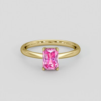 1.20 Ct. Pink Sapphire Ring, 14K Yellow Gold 1