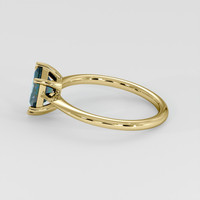 1.31 Ct. Bluish Green Sapphire Ring, 14K Yellow Gold 4