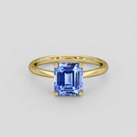 2.17 Ct. Blue Sapphire Ring, 14K Yellow Gold 1