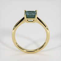 2.05 Ct. Greenish Blue Sapphire Ring, 14K Yellow Gold 3