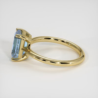2.32 Ct. Greyish Blue Sapphire Ring, 14K Yellow Gold 4