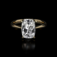 3.29 Ct. White Sapphire Ring, 14K Yellow Gold 1