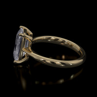 3.29 Ct. White Sapphire Ring, 14K Yellow Gold 4