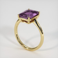 4.43 Ct. Purple Sapphire Ring, 14K Yellow Gold 2