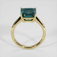 5.03 Ct. Bluish Green Sapphire Ring, 14K Yellow Gold 3
