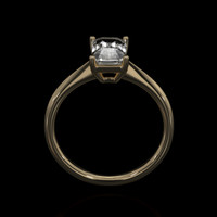 2.22 Ct. White Sapphire Ring, 14K Yellow Gold 3