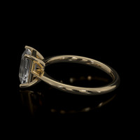 2.22 Ct. White Sapphire Ring, 14K Yellow Gold 4