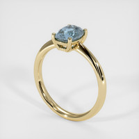 1.88 Ct. Greenish Blue Sapphire Ring, 14K Yellow Gold 2
